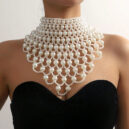Beaded Faux Pearl Necklace