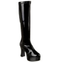 Exotica 2000 block heel raised front platform knee leght boots from Pleaser USA