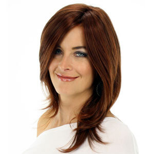 Julia long length synthetic smartlace design with a monofilament wig cap