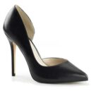 Amuse 22 court shoe in black pu by Pleaser USA