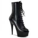 Delight 1020 six inch lace-up stiletto platform ankle boot by Pleaser USA
