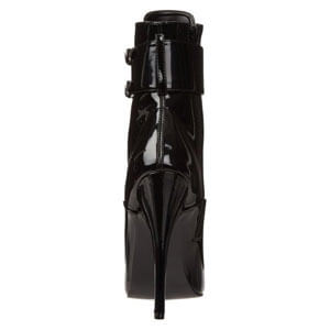 Domina 1023 lace-up black patent six inch stiletto heel boots by Pleaser USA