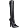 Domina 2000 6" stiletto heel single sole knee boots by Pleaser USA