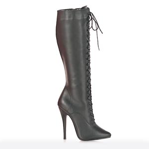 Domina 2020 front lace-up knee boot by Pleaser USA.