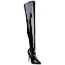 Domina 3000 thigh length 6" stiletto heel boots by Pleaser USA