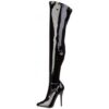 Domina 3000 thigh length 6" stiletto heel boots by Pleaser USA