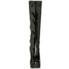 Electra 2000Z five inch block heel platform thigh boots in Black stretch patent by Pleaser USA