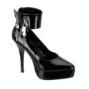 Pleaser USA Indulge 534 court shoe in Black patent material
