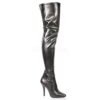 Seduce 3000 thigh length stiletto heel plain boots.