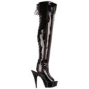 7 thigh boot in black patent by Pleaser USA
