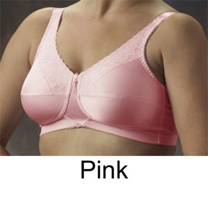 satin and lace pocket bra in Pink