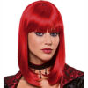 Star Incognito wig. Medium length fashion wig. Shown in Cherry Red.
