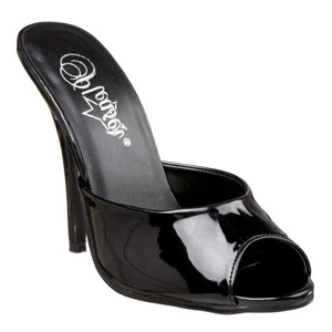 Seduce 101 mule by Pleaser USA in Black patent