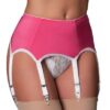 Pink suspender belt