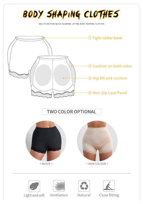 Rear and Hips Shaping Padded Girdle, Body Shaping