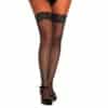 Rhinestone Lace Top Fishnet Stockings