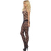 Sheer crotchless body stocking