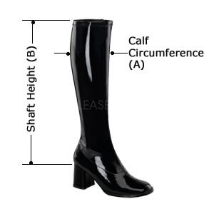 Gogo 300 knee boot dimensions