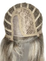 Side parting monofilament wig cap construction