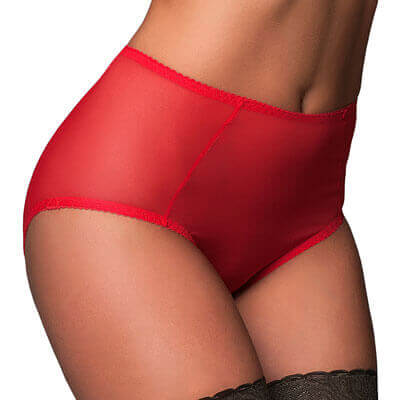 Sheer knickers red