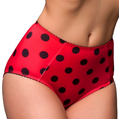 Dotty retro knickers red & black