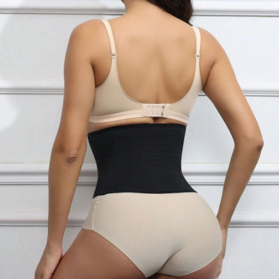 black waist shaper rear view Black Waist shaper rear view