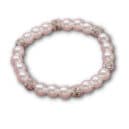 Single row elasticated pearl bracelet