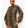 Leopard Collar Shift Dress
