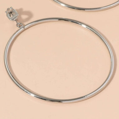 Silver loop earrings