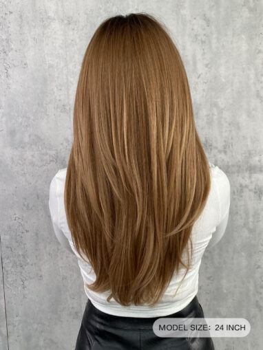 Long length wig in Rustic Brown