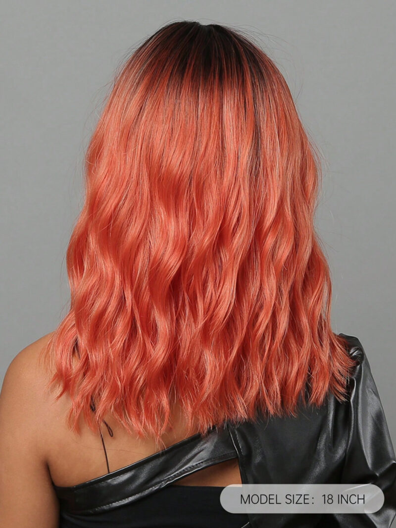 Ombre Orange Curly Synthetic Wig