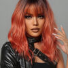 Ombre Orange Curly Synthetic Wig