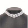 Faux Pearl Decor Beaded Choker