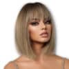 Full fringe synthetic wig