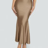 Camel Satin Mermaid Skirt