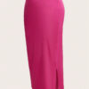 Hot Pink satin skirt