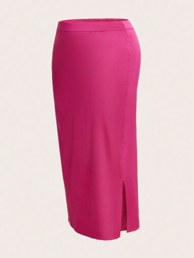 Hot Pink satin skirt