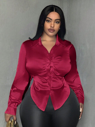 Red Satin Top