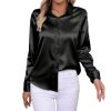 BLACK SATIN SHIRT