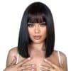 Natural Black Short Straight Bob Wig