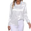 wHITE SATIN BLOUSE