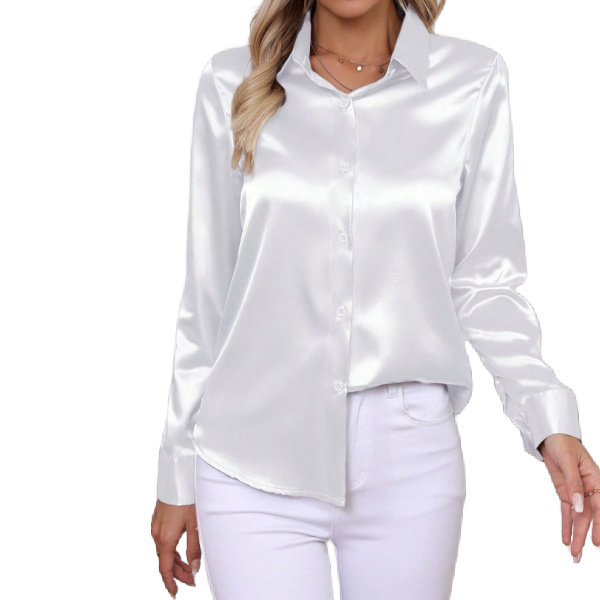 wHITE SATIN BLOUSE