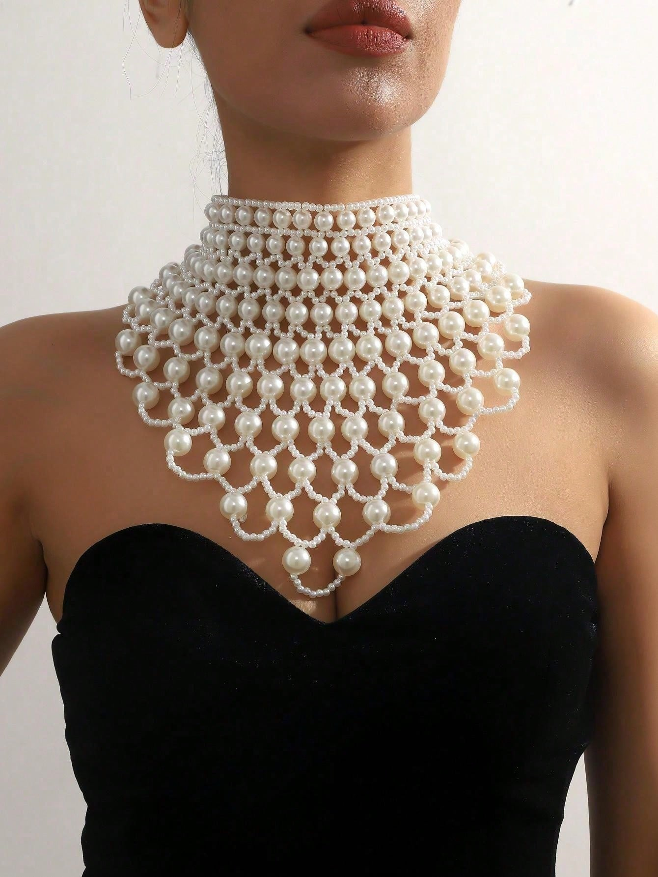 Beaded Faux Pearl Necklace stunning and beyon | Translife Limited