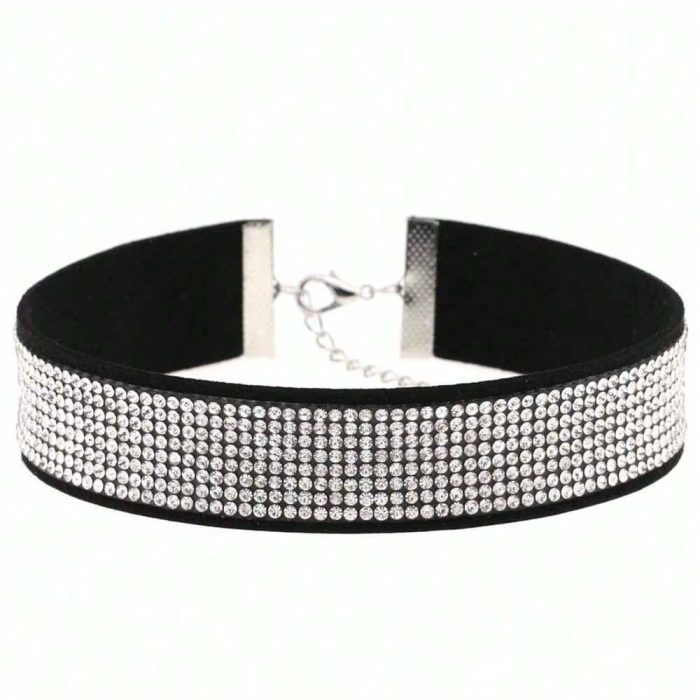 <strong>C1</strong>Rhinestone Choker Necklace