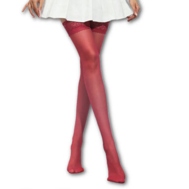 Thigh High Stockings Anti-Slip in Red