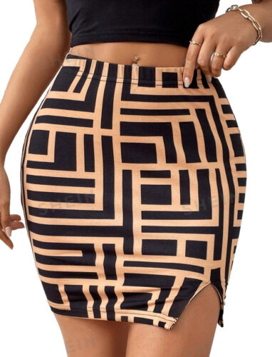 Split Hem Bodycon Skirt