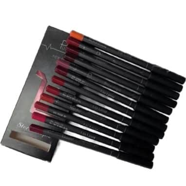 12pcs Lip Pencil Kit Multicoluor Waterproof Long Lasting