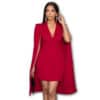 Burgundy cape dress