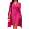 Hot Pink Cape Dress