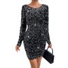 Glitter Long Sleeve Dress